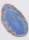 Кулон из агата 80*45*5 мм, срез из натурального камня, голубой, подвеска, украшение, медальон