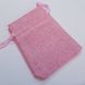 Подарочный мешочек для украшений, из хлопка, 8,5*6,5*0,4 см, розовый