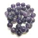 Аметист бусины 12 мм, ~32 шт / нить, натуральные камни, на нитке, темно-фиолетовые