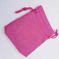 Подарочный мешочек для украшений, из хлопка, 8,5*6,5*0,4 см, малиновый