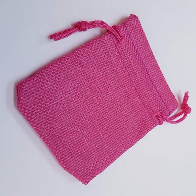 Подарочный мешочек для украшений, из хлопка, 8,5*6,5*0,4 см, малиновый