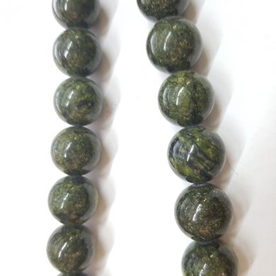 Змеевик прессованный бусины 4 мм, натуральные камни, поштучно, темно-зеленые