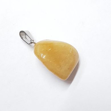 Кулон из солнечного камня 22*17*12 мм, из натурального камня, подвеска, украшение, медальон, бледно-желтый.