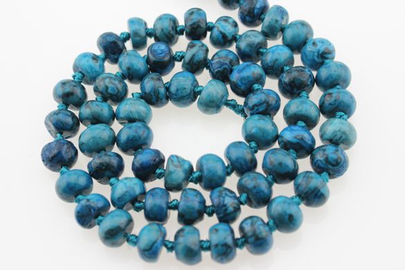 Варисцит бусины 8*5 мм, натуральные камни, поштучно, синие