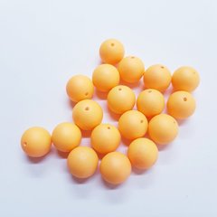 Бусины Майорка 10 мм, поштучно, оранжевый, непрозрачный