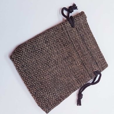 Подарочный мешочек для украшений, из хлопка, 8,5*6,5*0,4 см, коричневый