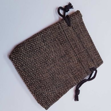 Подарочный мешочек для украшений, из хлопка, 8,5*6,5*0,4 см, коричневый