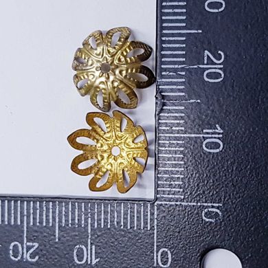 Шляпка металлическая из бижутерного сплава, 5*13 мм, штамповка, золото