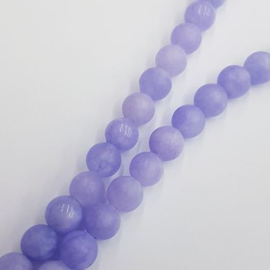 Халцедон намистини 6 мм, натуральні камені, поштучно, світло-фіолетові