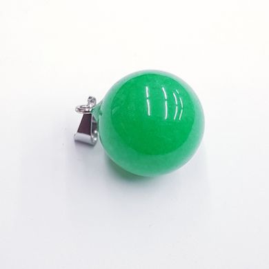 Кулон из хризопраза 14 мм, из натурального камня, подвеска, украшение, медальон, зеленый